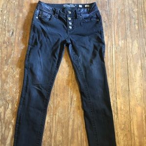 Miss Me jeans black size 27 mid-rise skinny